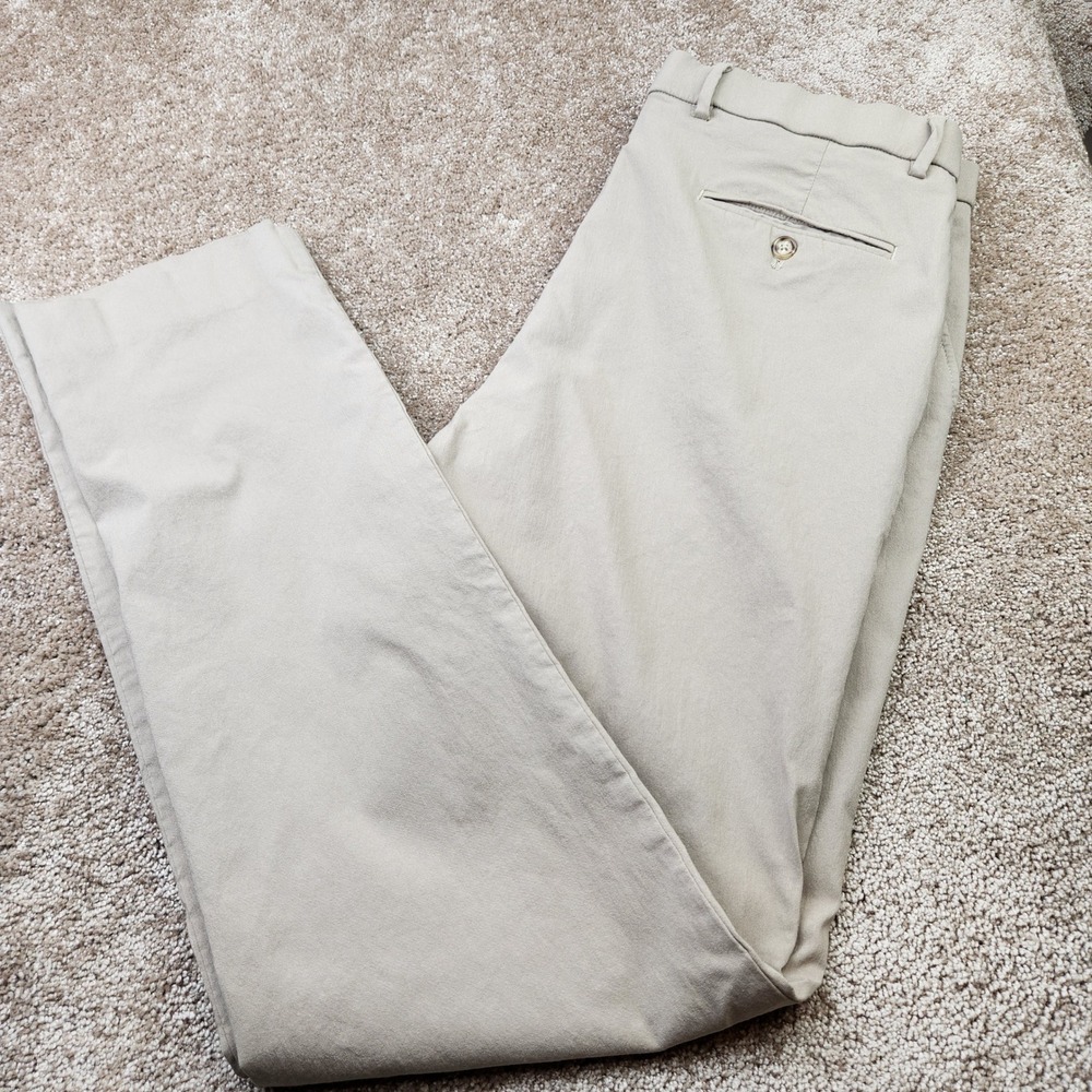 Tommy Hilfiger Men Performance Dress Pants Khaki 36x34 Stretch Chino P4900128294